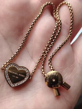 Michael Kors Pave Heart Slider Bracelet